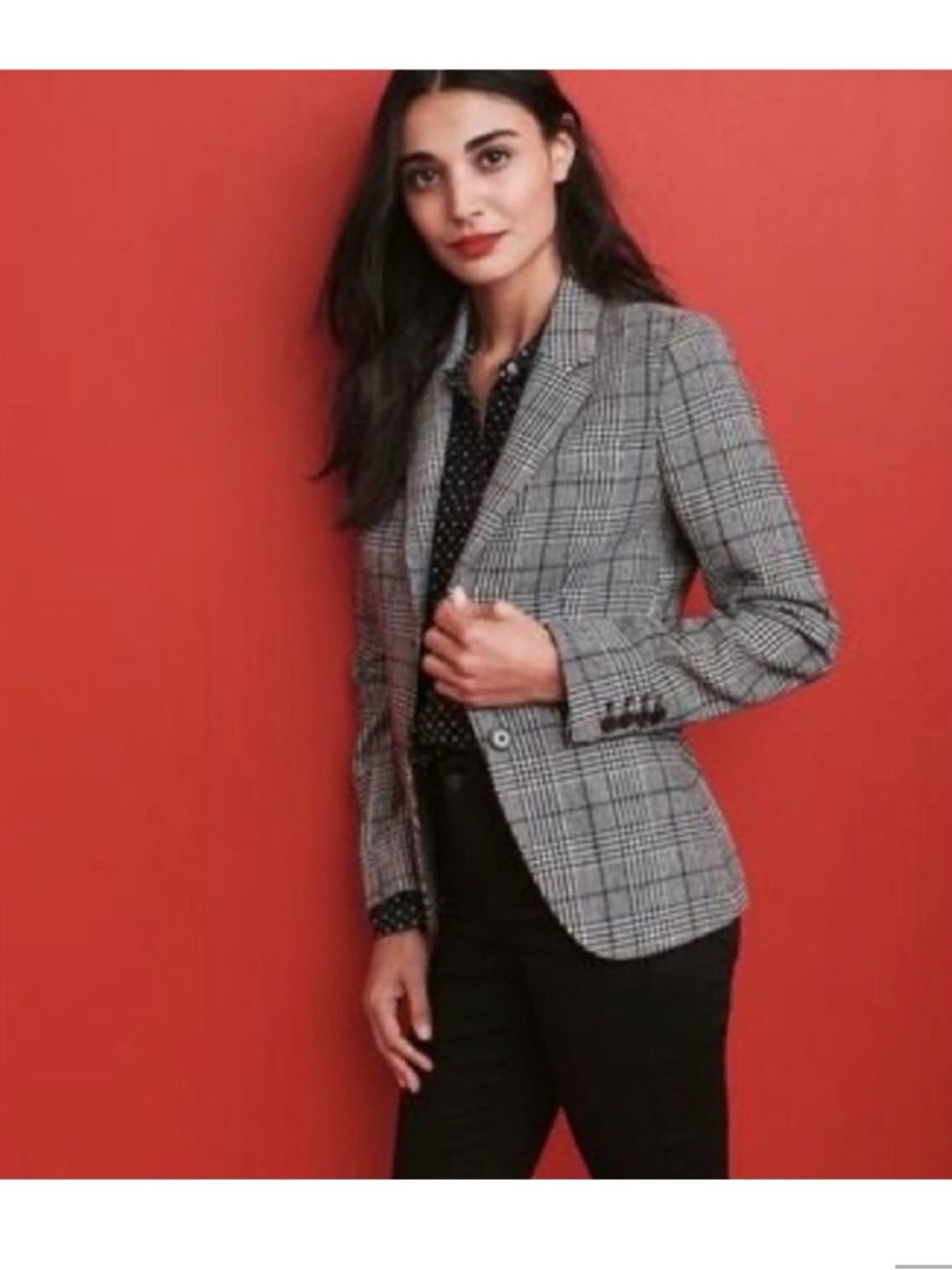 UNTUCKit Gray Plaid Women's Blazer Jacket - Picture 2 of 4